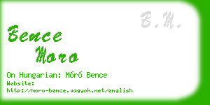 bence moro business card